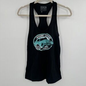 Dixxon Flannel Company Tank Top Womens‎ Small Black Decade Car Graphic Racerback